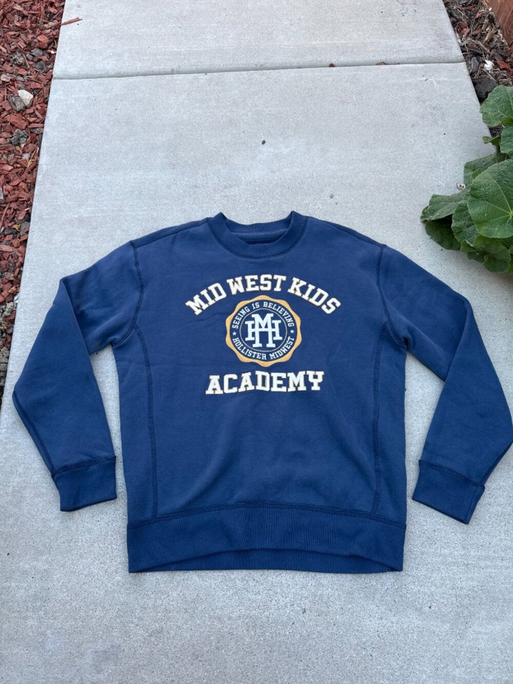Rare Hollister x Midwest Kids Collab Blue Pullover Casual Sweatshirt Men's S